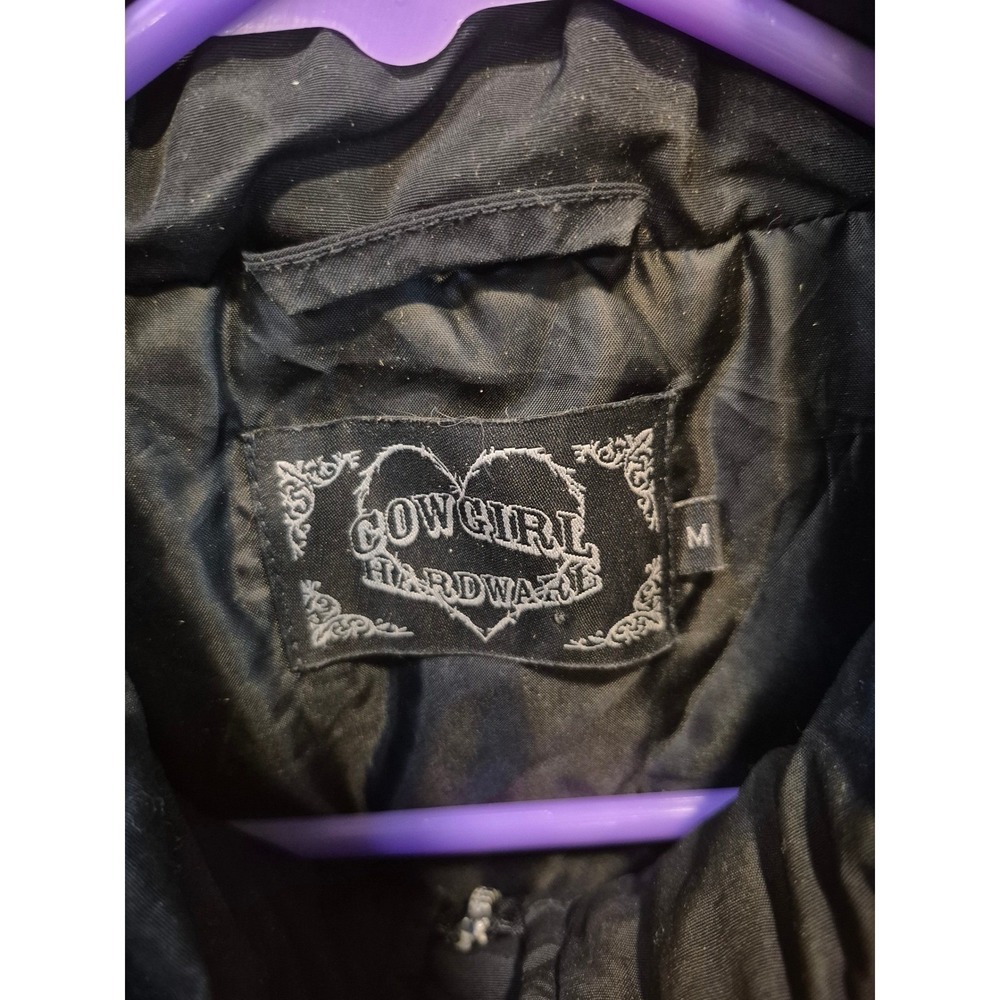 Cowgirl Hardware Black Embellished Puffer Vest‎ Western Style Women's Size M - Picture 3 of 12